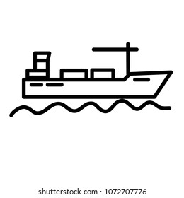 shipping container cargo icon vector template