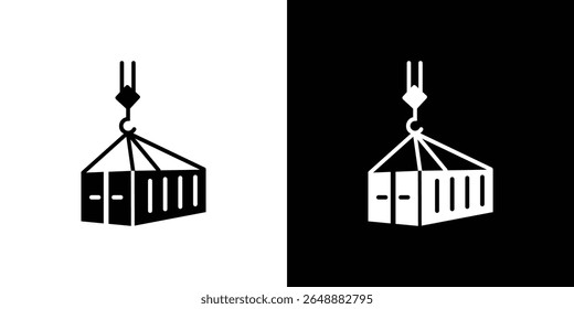Shipping Container icon of a flat style vector