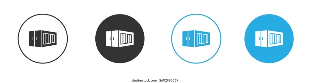 Versandcontainer-Symbol. Entwurfsvorlage für Grafiksymbol