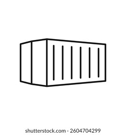 Shipping Container icon isolated. simple vector icon on white background