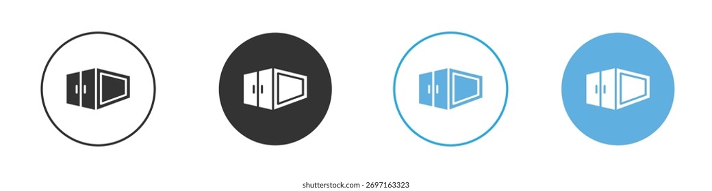 ícone do Contêiner de Entrega Conjunto de design do modelo de logotipo