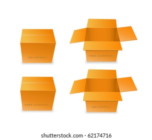 shipping container icon set isolated on white background