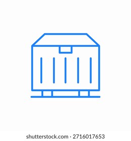Vector de signo de icono de contenedor de envío