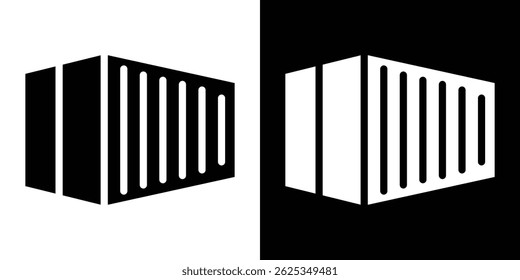 Shipping Container icon simple line vector. Symbol, logo.