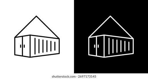 Shipping Container icon for template logo, vector designs.