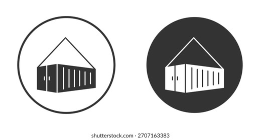 Shipping Container icon for website design, logo for web and apps.