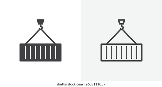 Shipping Container icons design. vector icons for ui designs