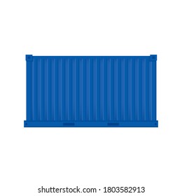 Shipping Container, Container Ship Delivery Storage, Transportation Icon Symbol Vector Illustration Background