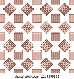 Shipping Container vector concept linear seamless pattern