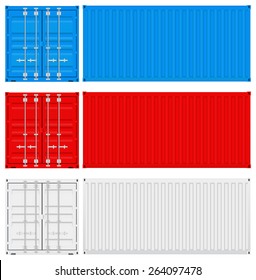 Shipping container. Vector illustration isolated on white background