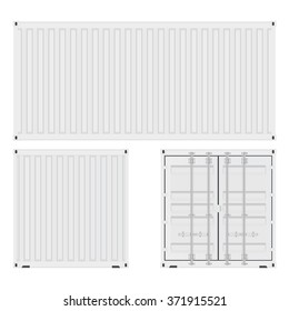 Shipping Container. Vector Illustration Isolated On White Background