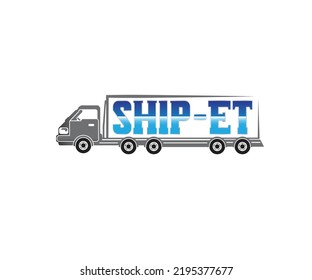 Shipping container vector logo design elements