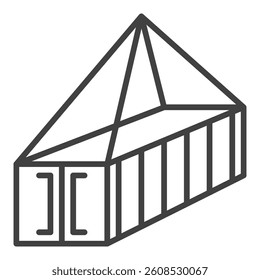 Shipping Container vector simple icon in clean linear style