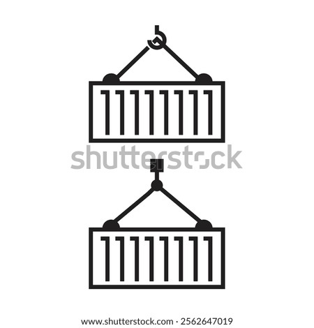 Shipping Containers Icon Vector Design.