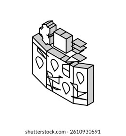 shipping coordination logistic manager isometric icon vector. shipping coordination logistic manager sign. isolated symbol illustration