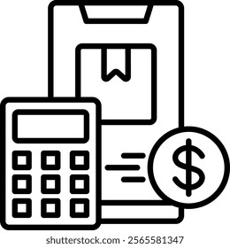 Shipping Cost Icon Element For Design