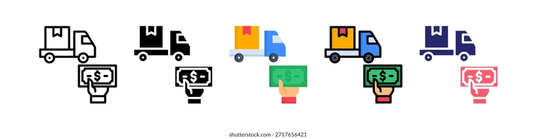 Costo de Envío Icono de Estilo Múltiple Colección..