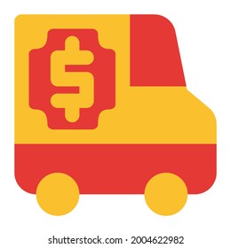Shipping costs flat icon from the online shop icon set section, suitable for online products buying and selling business