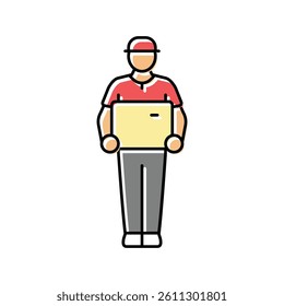shipping courier color icon vector. shipping courier sign. isolated symbol illustration