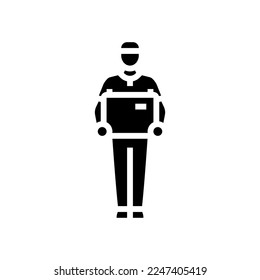 shipping courier glyph icon vector. shipping courier sign. isolated symbol illustration