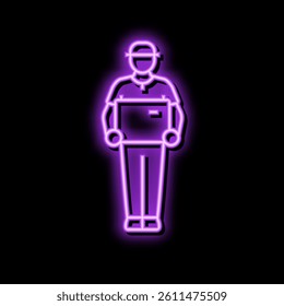 shipping courier neon light sign vector. shipping courier sign. isolated symbol illustration