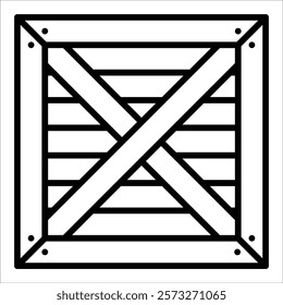 Shipping Crate Icon Element For Design