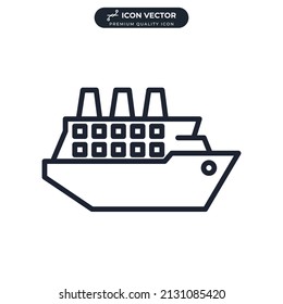 Shipping, cruise icon symbol template for graphic and web design collection logo vector illustration