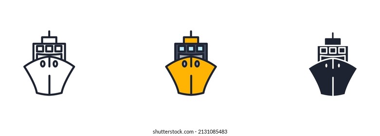 Shipping, cruise icon symbol template for graphic and web design collection logo vector illustration