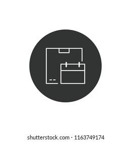 Shipping date vector icon