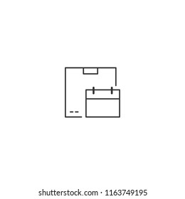 Shipping date vector icon
