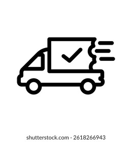 Icono de envío entregado, gráficos de Vector