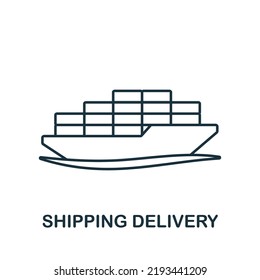 Shipping Delivery icon. Line simple line Retail icon for templates, web design and infographics