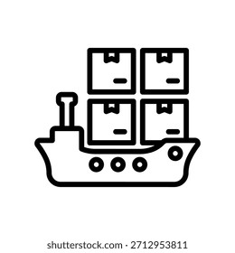 Icono de envío, Vector de línea