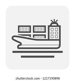 Shipping and delivery icon on white background.