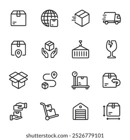 Icon-Set Versand und Lieferung