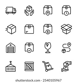 Shipping and Delivery icon set