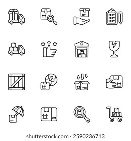 Shipping and Delivery icon set