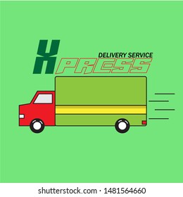 Shipping and delivery icon. Vector symbol suitable for extreme corporate identity design of courier post office or parcel delivering corporation.