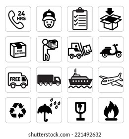 shipping delivery icons 