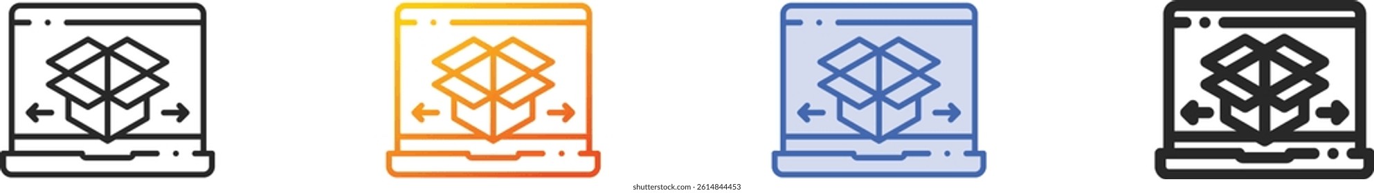 shipping and delivery icon.Thin Linear, Gradient, Blue Stroke and bold Style Design Isolated On White Background