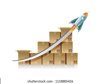 shipping delivery illustration. isolated over a white background
