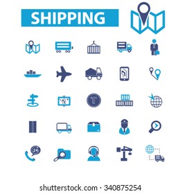 shipping, delivery, logistics  icons, signs vector concept set for infographics, mobile, website, application
