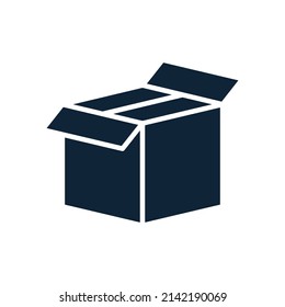Shipping, delivery, package box or container icon. Cargo container symbol. Open boxes. Applicable for post, delivery, gift illustration. Vector illustration