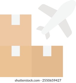 Shipping Delivery Package Icon Vector Flat Illustration