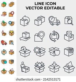 shipping and delivery set icon symbol template for graphic and web design collection logo vector illustration