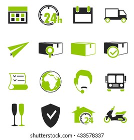 Shipping and delivery simply icons for web and user interfaces