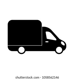 shipping delivery truck flat icon for apps and websites