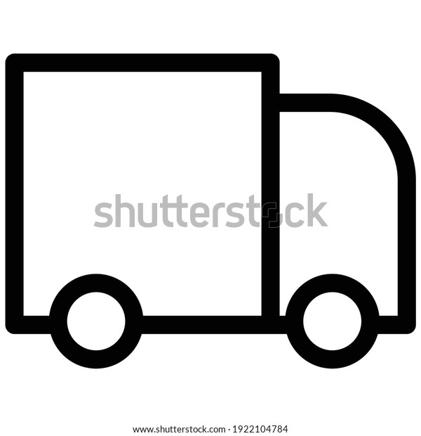 shipping delivery truck line art\
vector icon for transportation apps and websites, DELIVERY ICON,\
Delivery truck icon on isolated background with line style\
icon
