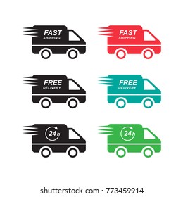 Shipping delivery truck. Vector.