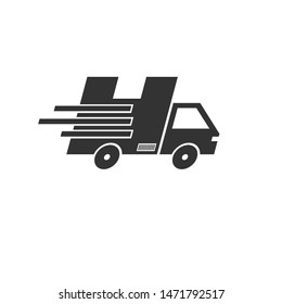 Shipping and delivery of web icon black. symbol graphic vector illustration